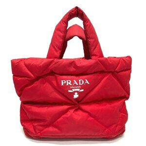 PRADA 2VG082 Re-Nylon padding Bag Tote Bag Nylon Red